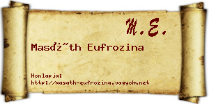 Masáth Eufrozina névjegykártya